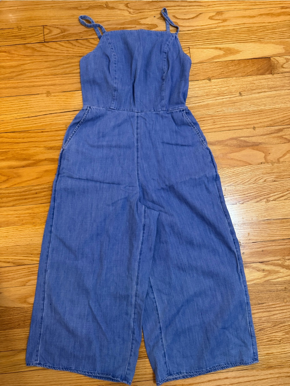 Old Navy Blue Denim Wide-Leg Jumpsuit